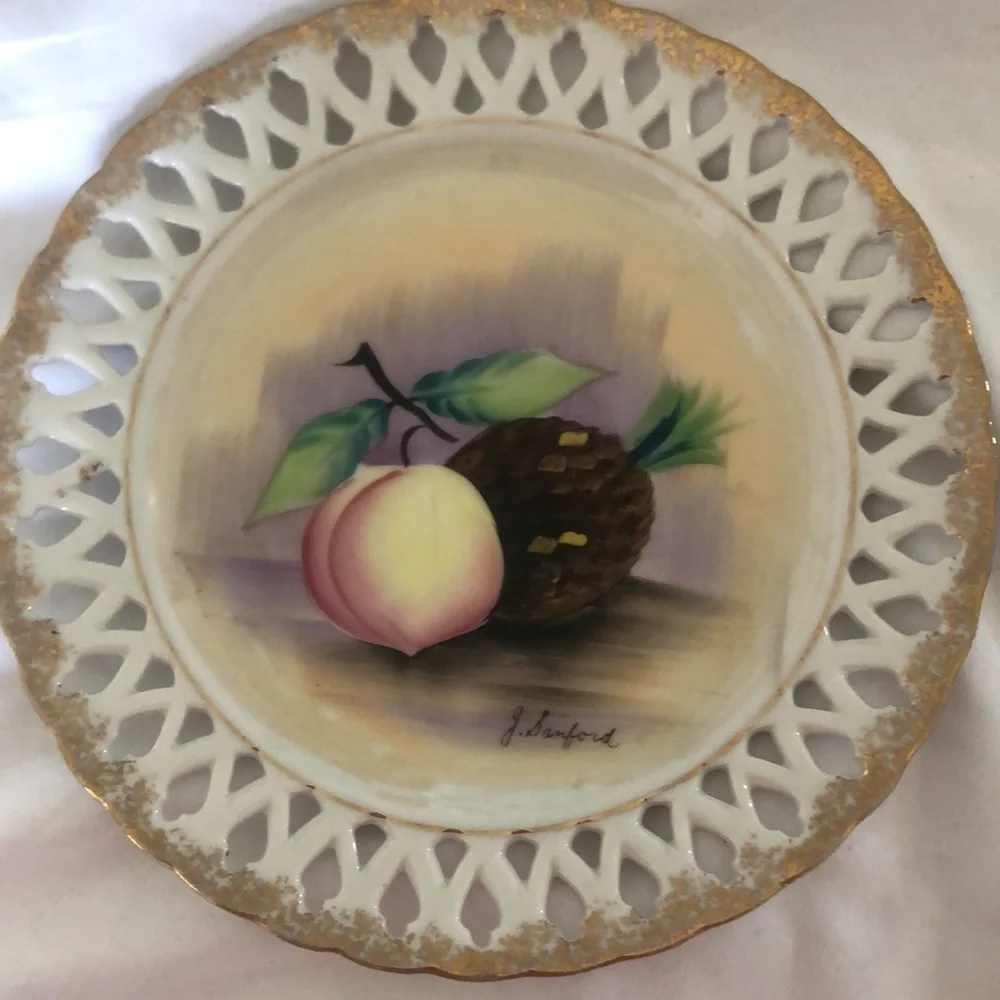 Home peach decoration plate